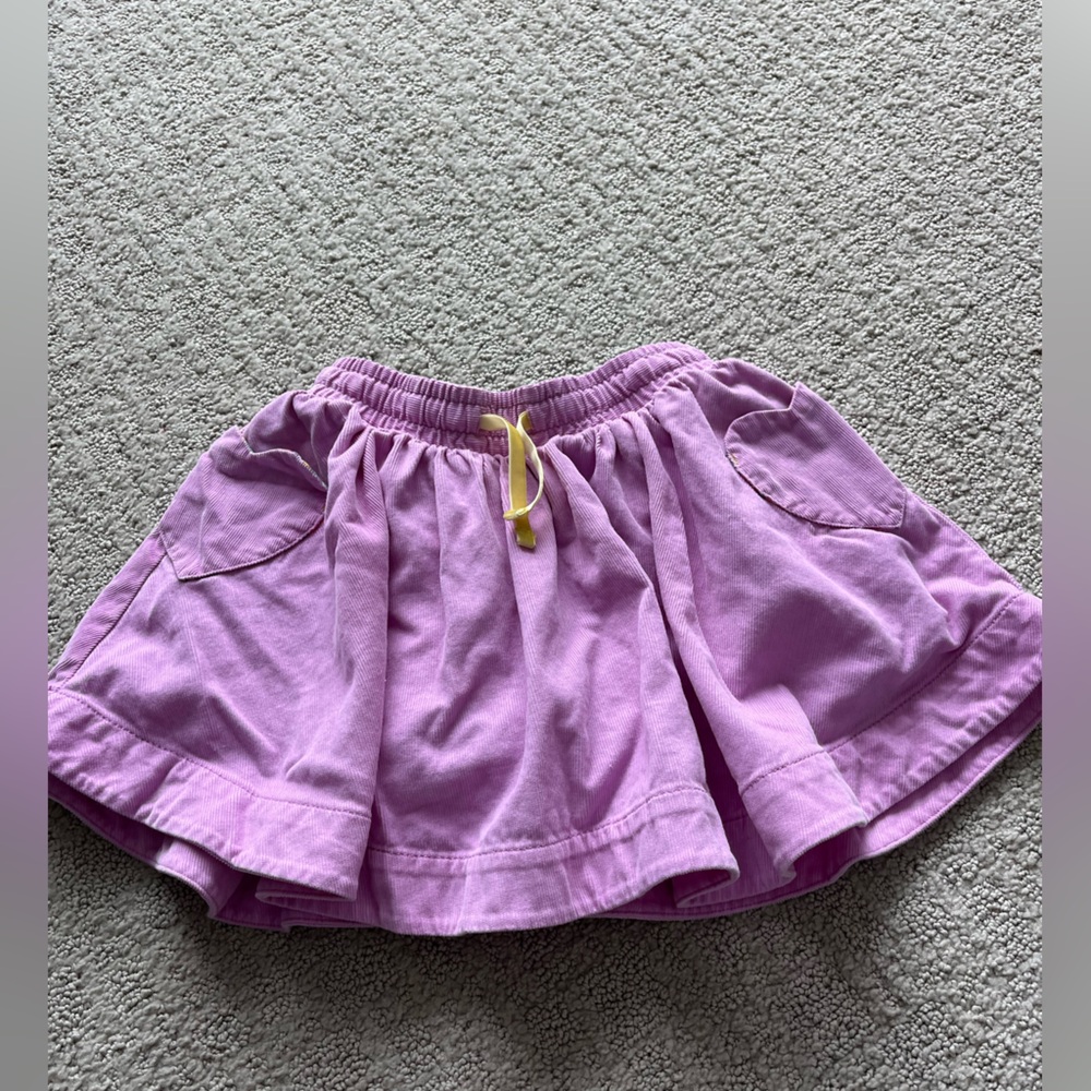 Mini Boden lavender twirly skirt - corduroy w/ heart pockets